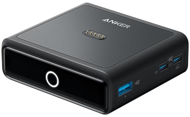 Anker Charging Base, 100W Fast Charging with 4 Ports, for Anker Prime Power Bank, Compatible with MacBook, iPhone 15/15 Plus/15 Pro/15 Pro Max/14 Series, Samsung, Pixel (Power Bank Not Included)